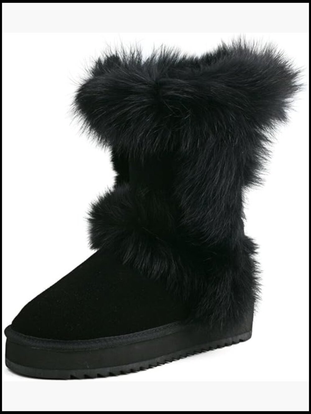 Winter Snow Boots for Women Furry Platform Short Boots Waterproof Suede